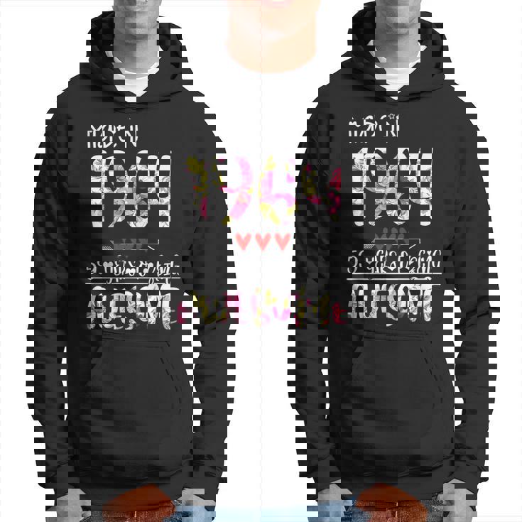 59Th Birthday Gifts For Women Floral Made In 1964 Birthday   Hoodie