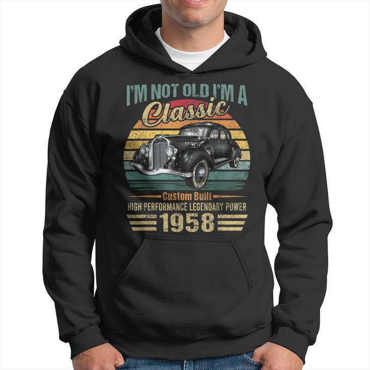 65 Year Old Vintage 1958 Classic Car 65Th Birthday Gifts  V4 Hoodie