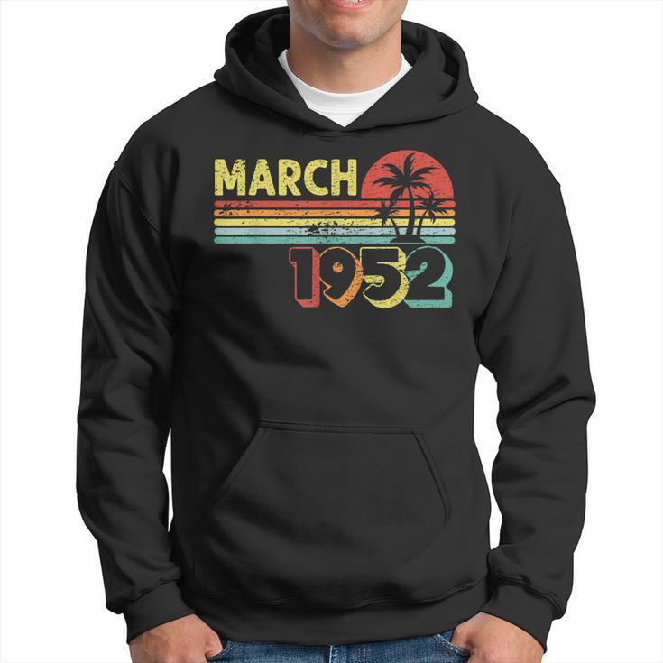 71 Years Old  71St Retro Birthday March 1952  Hoodie