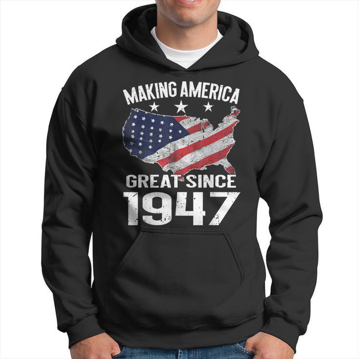 72Nd Birthday Gift Making America Great Since 1947 Usa Shirt Hoodie