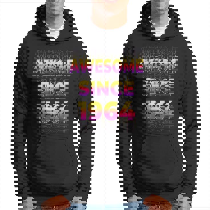 80S 90S Vintage Born In Awesome Since 1964 Party 58 Year Old  Hoodie