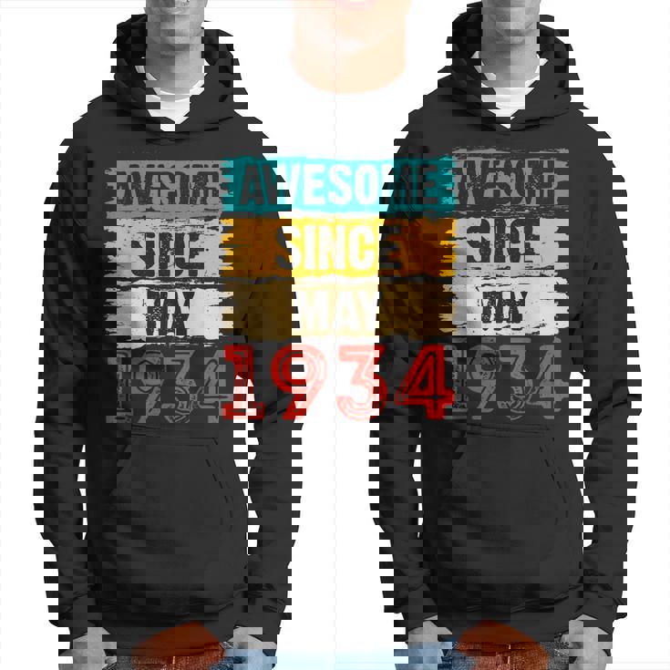 89 Year Old Awesome Since May 1934 89Th Birthday Gifts Hoodie
