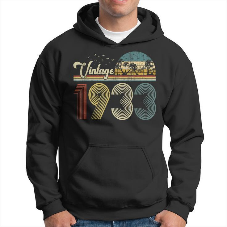 90 Year Old Gifts Vintage 1933 90Th Birthday Gift Men Women  Men Hoodie Graphic Print Hooded Sweatshirt