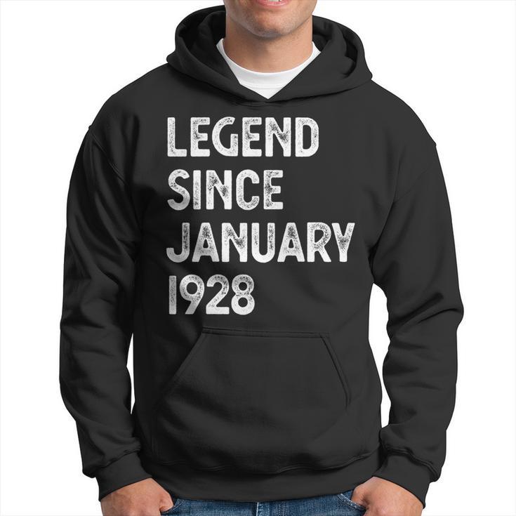 95 Geburtstag Männer Frauen Legende Seit Januar 1928 Langarm Hoodie