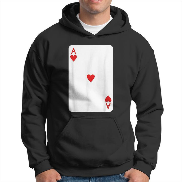 Ace Of Hearts Playing Cards Halloween Costume Deck Of Cards Men Hoodie