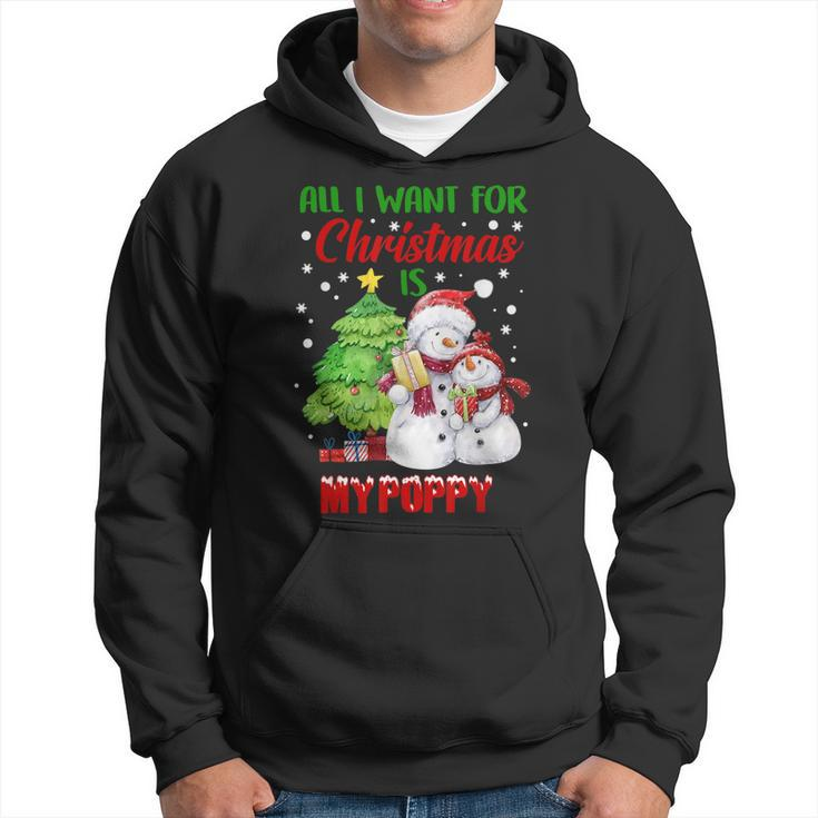 All I Want For Christmas Is My Poppy Snowman Christmas  Men Hoodie Graphic Print Hooded Sweatshirt