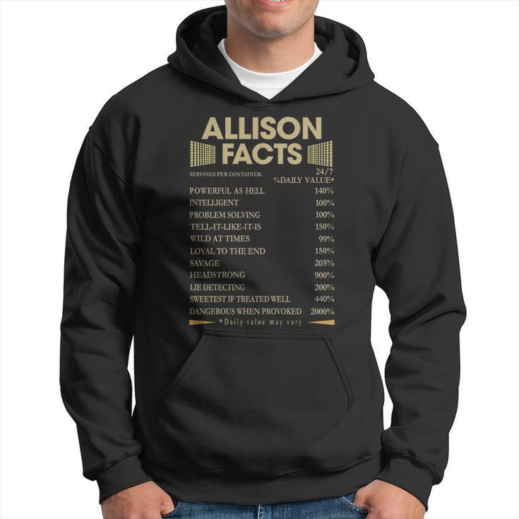 Allison Name Gift Allison Facts Hoodie