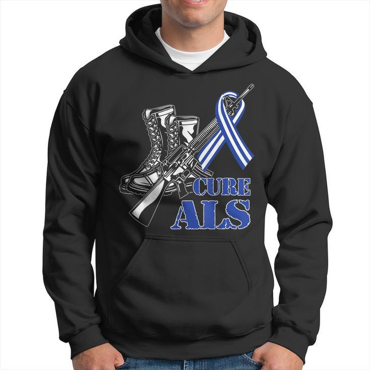 Als Awareness For Military Veteran   Men Hoodie Graphic Print Hooded Sweatshirt