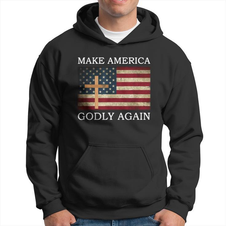 Make America Godly Again American Flag Shirt Men Hoodie