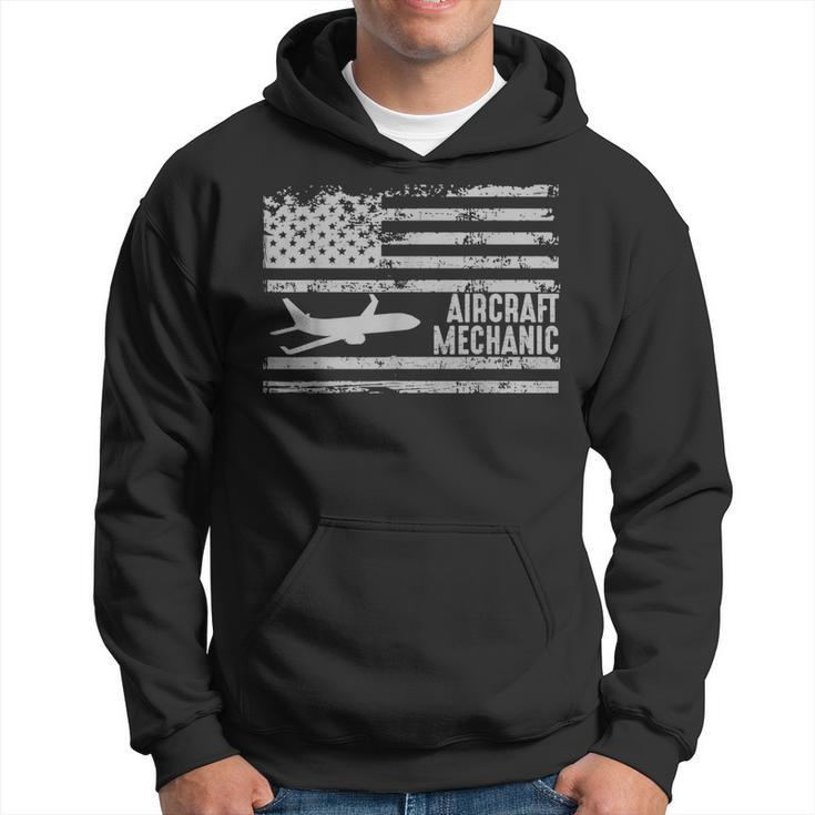 American Aircraft Mechanic United States Flag Gift Hoodie