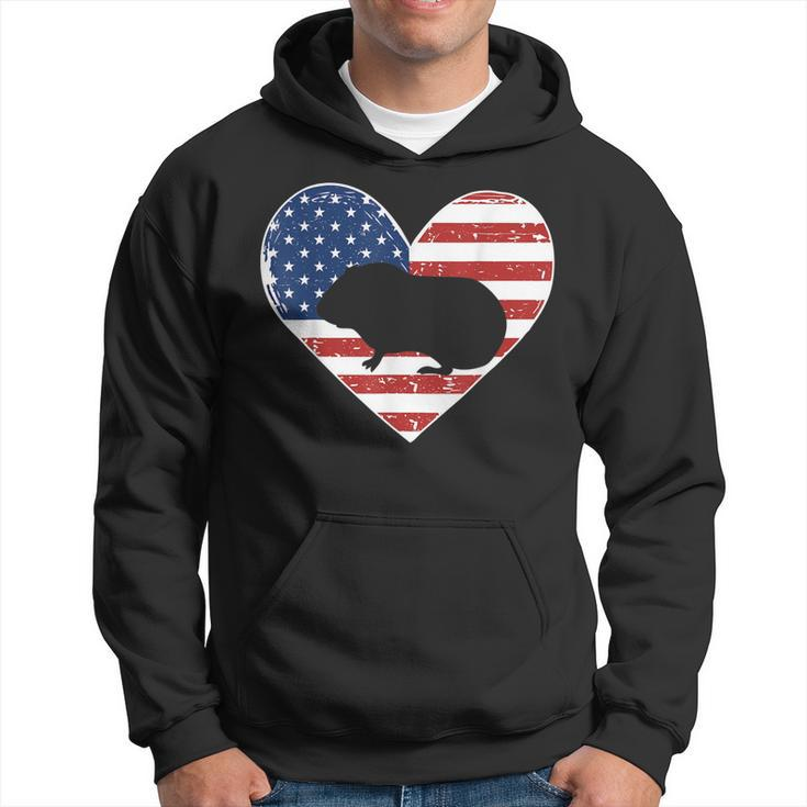 American Flag 4Th Of July Guiena Pig Dad Guiena Pig Lover  Men Hoodie Graphic Print Hooded Sweatshirt