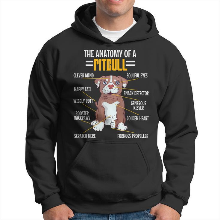Anatomy Of A Pitbull Dog Lovers Mom Dad Resting Pit Face Hoodie