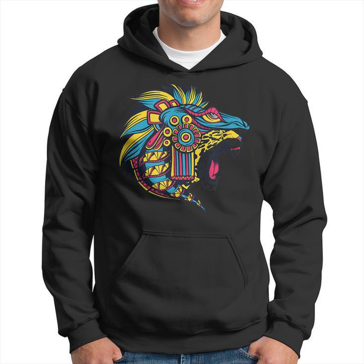 Ancient Ethnic Cheetah Aztec Art People Civilization Gift  Men Hoodie Graphic Print Hooded Sweatshirt