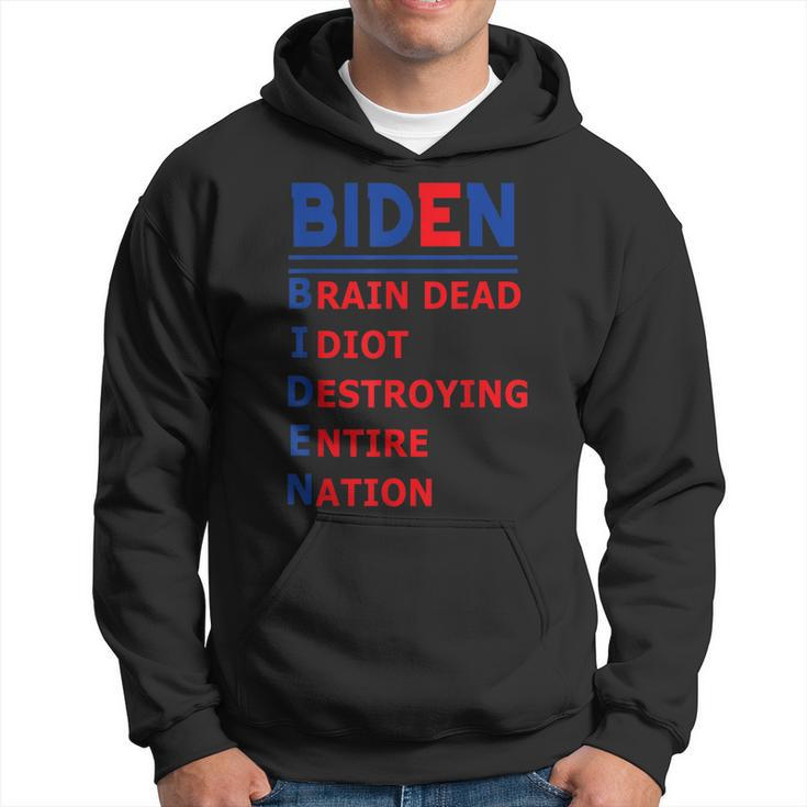 Anti President Joe Biden Idiot Funny Democratic Republican  Hoodie