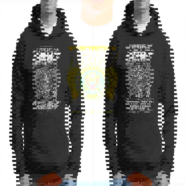 Army Retired Military Us Army Retirement V2 Men Hoodie