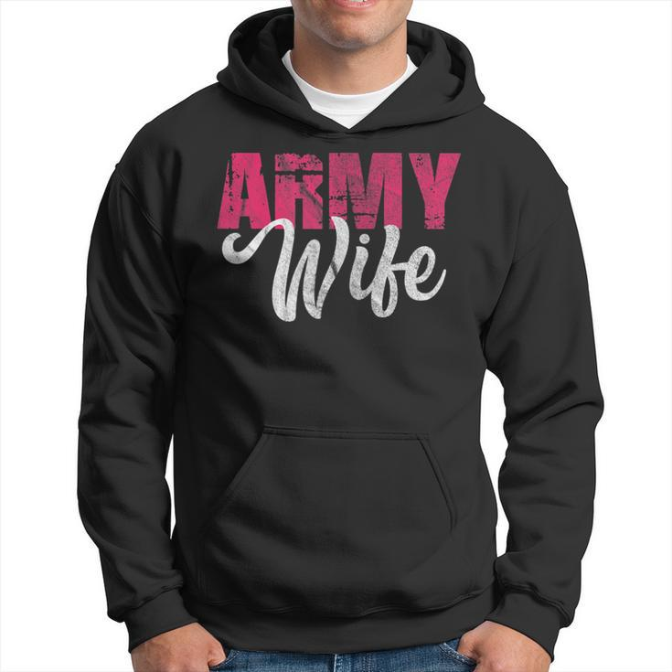 Army Wife Military Soldier Veterans Day Vintage Gift For Womens Hoodie