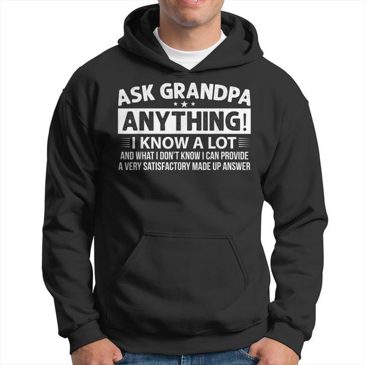 Ask Grandpa Anything Funny Fathers Day Gift For Mens Hoodie