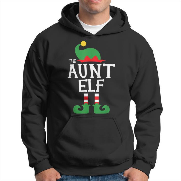 Aunt Elf Family Christmas Matching Top  Men Hoodie Graphic Print Hooded Sweatshirt