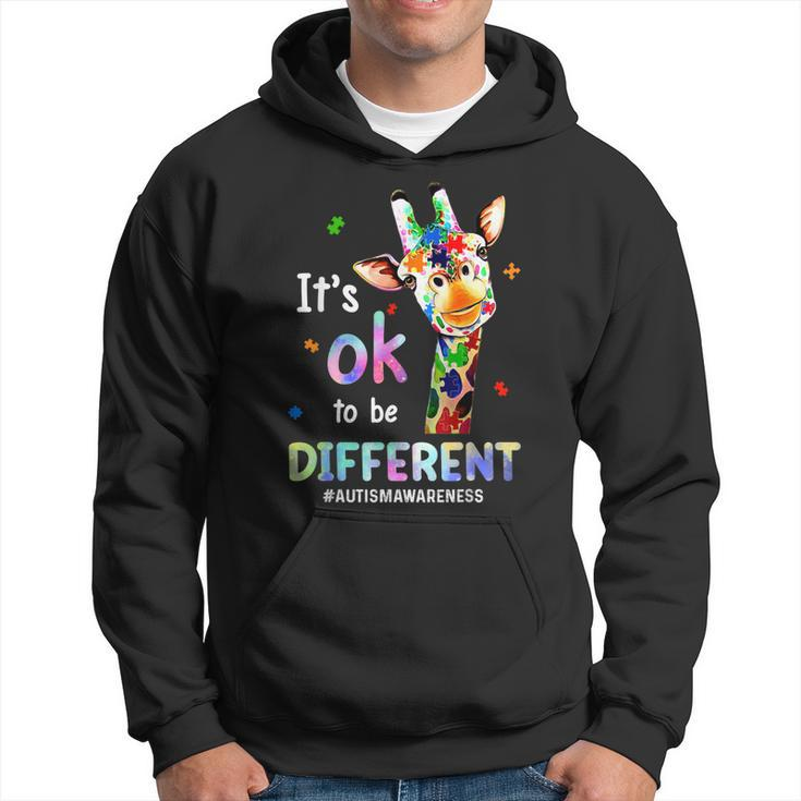 Autism Awareness Acceptance Giraffe Its Ok To Be Different  Hoodie