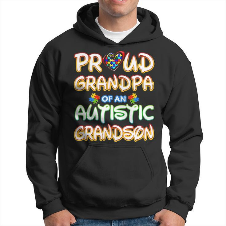 Autism Awareness Family Proud Grandpa Of Autistic Grandson Hoodie