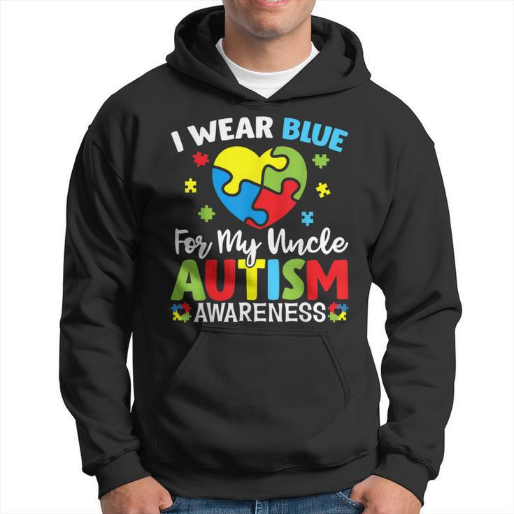 Autism Awareness Month Heart I Wear Blue For My Uncle  Hoodie