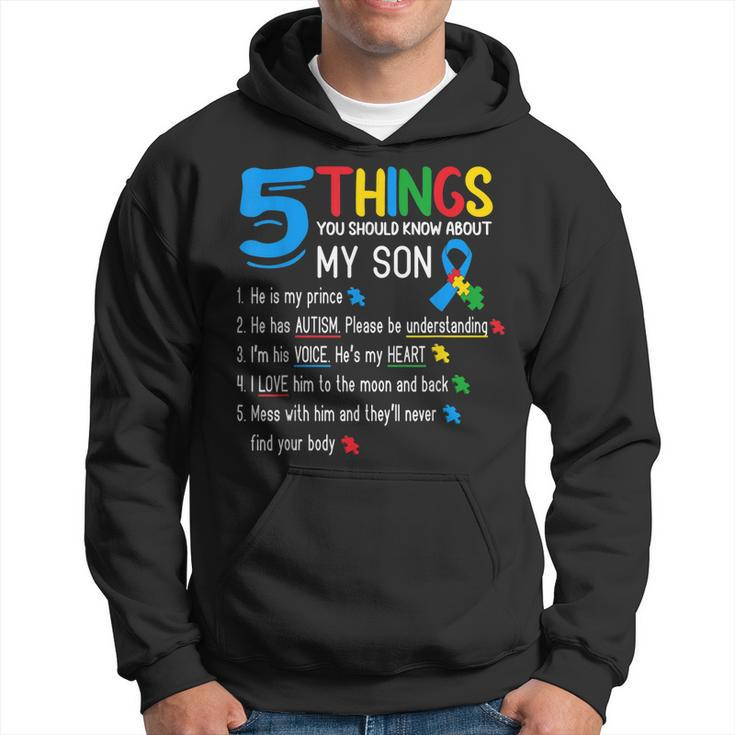 Autistic Son Autism Awareness Support For Mom Dad Parents Hoodie