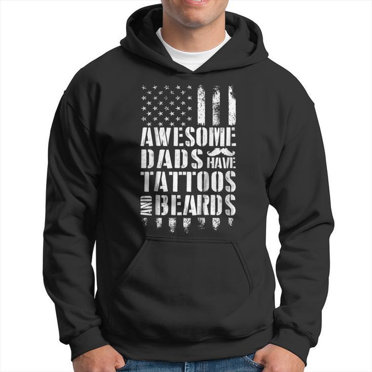 Awesome Dads Have Tattoos And Beards Tshirt Fathers Day Gift Hoodie