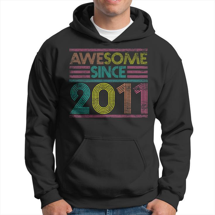 Awesome Since 2011 11Th Birthday Gifts 11 Years Old  Hoodie