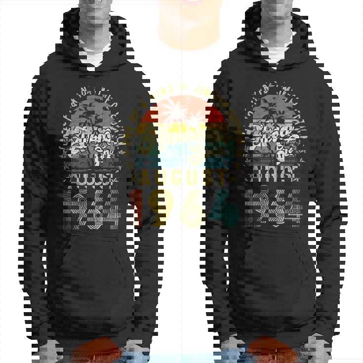 Awesome Since August 1964 Vintage 58Th Birthday For Men  Hoodie