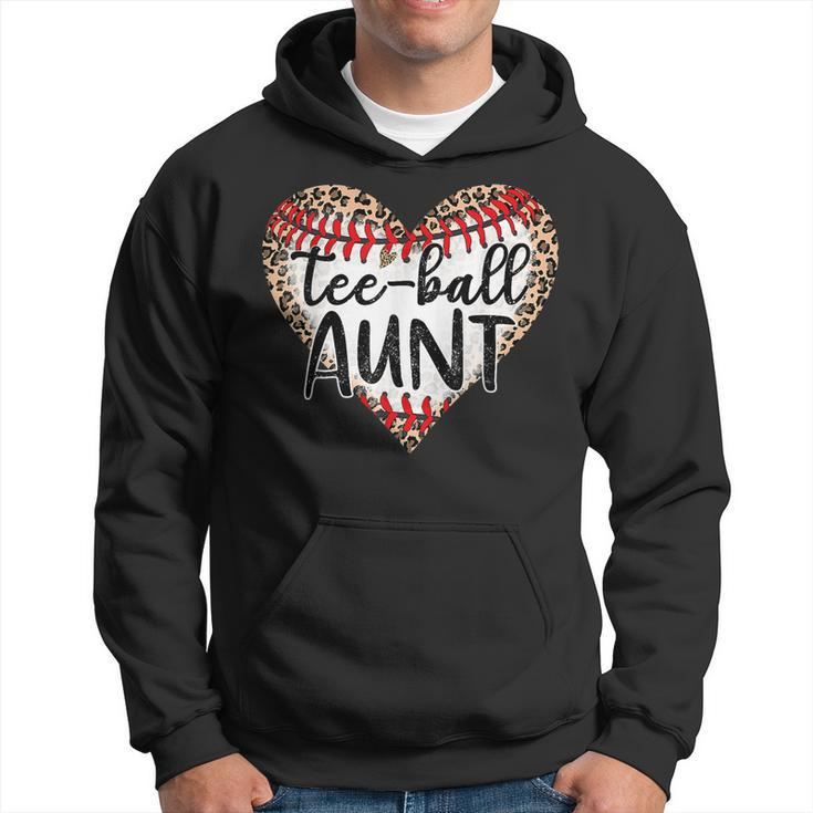 -Ball Aunt Leopard Heart -Ball Mom Mothers Day Hoodie