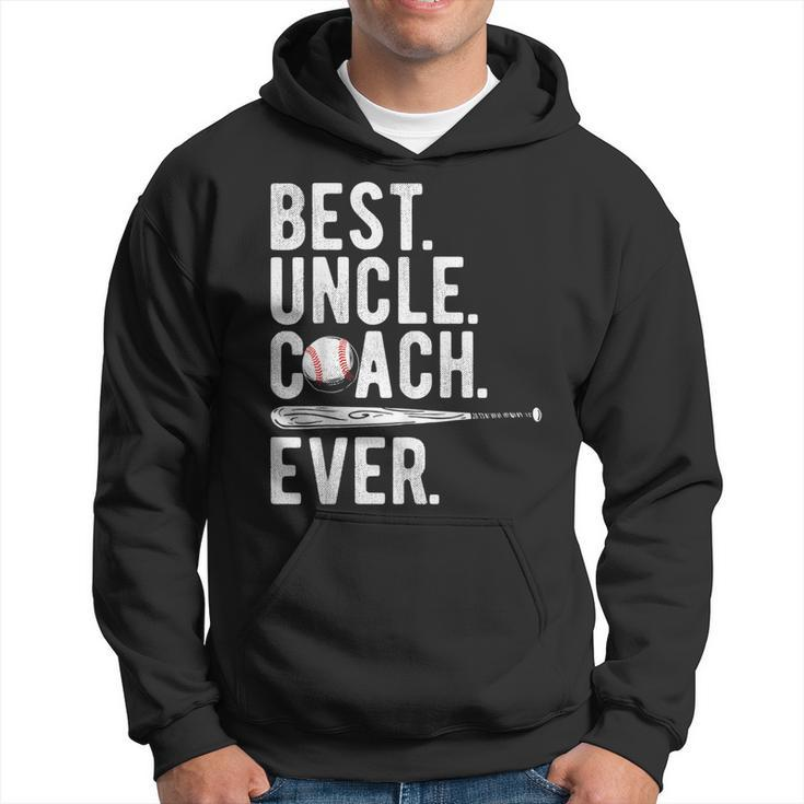 Baseball Best Uncle Coach Ever Proud Dad Daddy Fathers Day Gift For Mens Hoodie