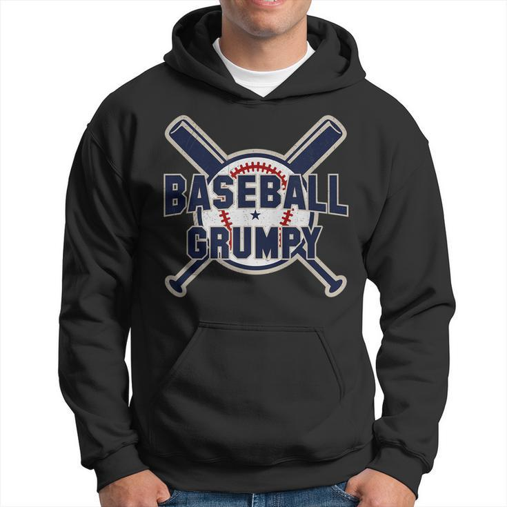Baseball Grumpy Softball Papa Funny Fathers Day Gift Grandpa Hoodie