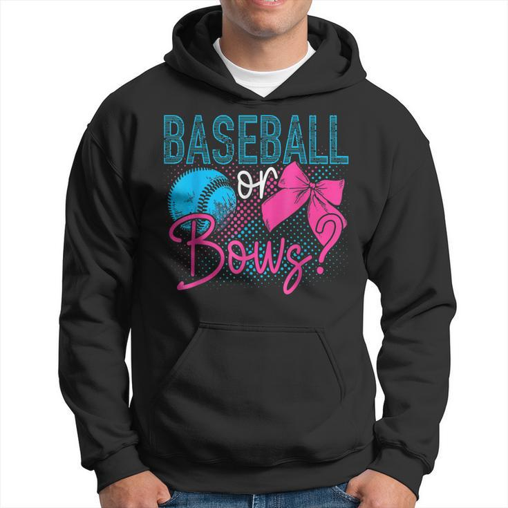 Baseball Or Bows Gender Reveal Party Quote Mom Dad Hoodie