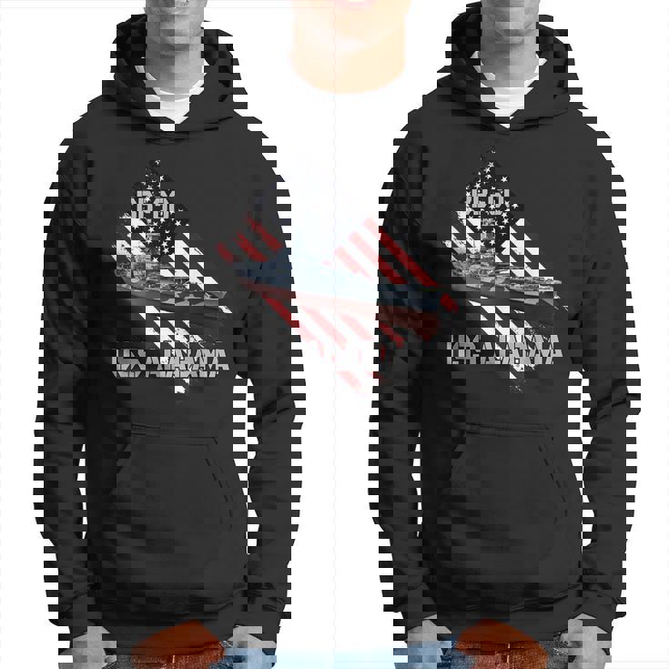 Battleship Uss Alabama Bb-60 & Combat Warship Veterans Day Hoodie