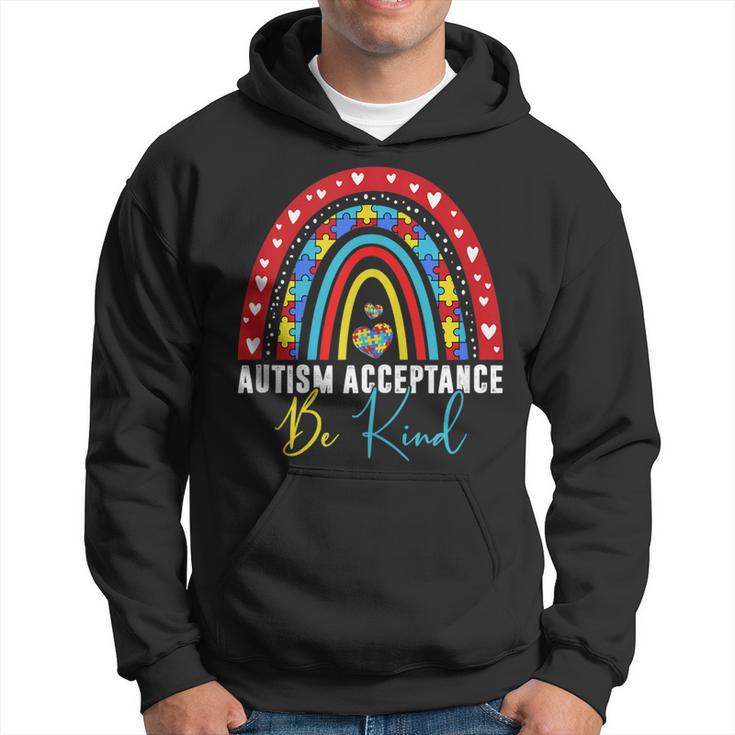 Be Kind Acceptance Rainbow Autism Awareness Month Men Women Hoodie