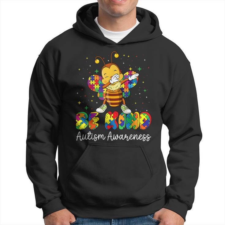 Be Kind Autism Awareness Puzzle Bee Dabbing Support Kid Girl  Hoodie