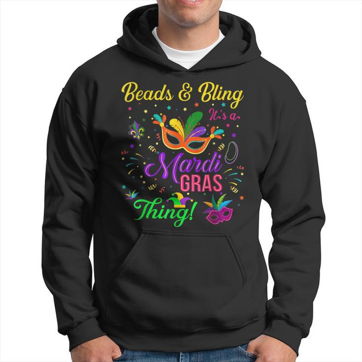 Beads And Bling Its A Mardi Gras Thing Beads Bling Festival  Hoodie