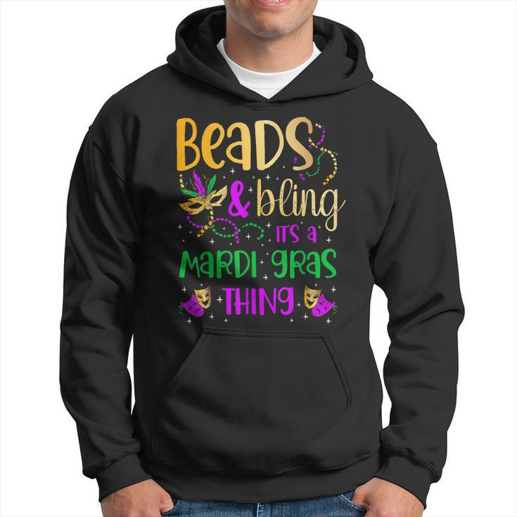 Beads And Bling Its A Mardi Gras Thing Carnival Mardi Gras  Hoodie