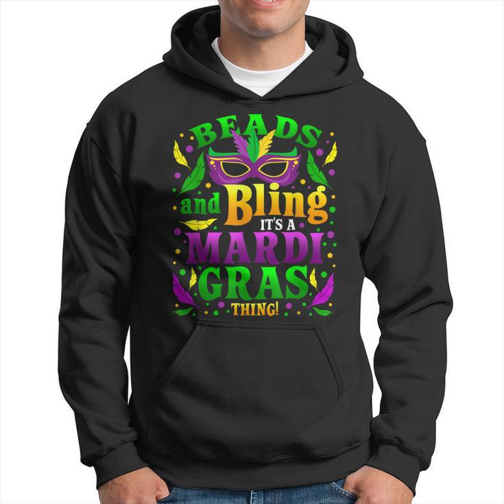 Beads And Bling Its A Mardi Gras Thing Cute Carnival  Hoodie