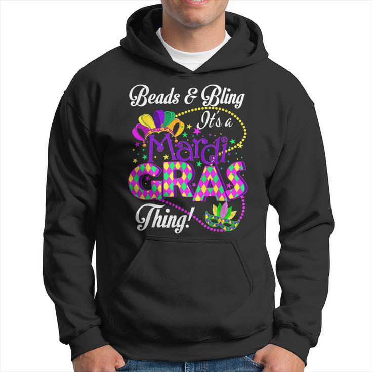Beads And Bling Its A Mardi Gras Thing Funny Beads Bling  Hoodie