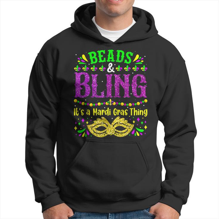 Beads & Bling Its A Mardi Gras Thing Funny Men Women  Hoodie
