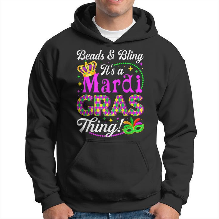 Beads & Bling Its A Mardi Gras Thing Party Mask Beads  Hoodie