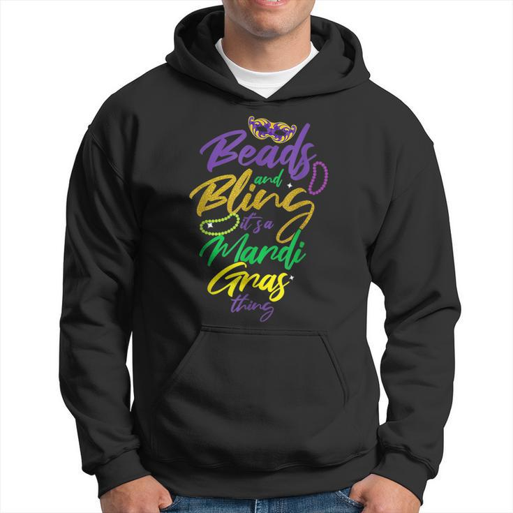Beads And Bling Its Mardi Gras Thing New Orleans Mardi Gras  Hoodie