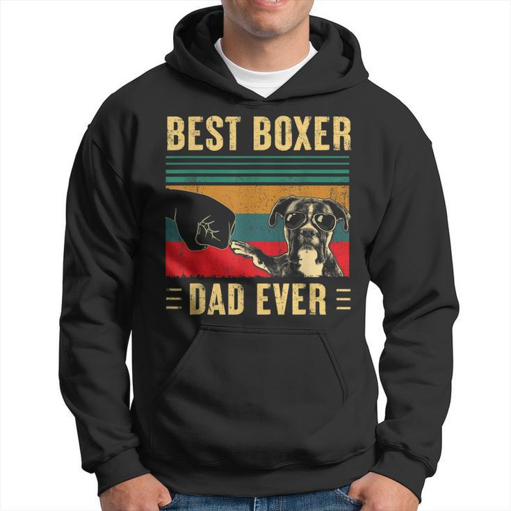 Best Boxer Dad Ever  Funny Boxer Dog Dad Fathers Day Gift For Mens Hoodie