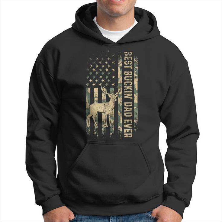 Best Buckin Dad Ever American Flag Fathers Day Gift For Mens Hoodie