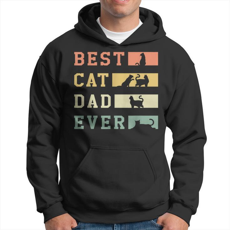 Best Cat Dad Ever Fathers Day Papa Paw Love Kitten Meow Gift For Mens Hoodie