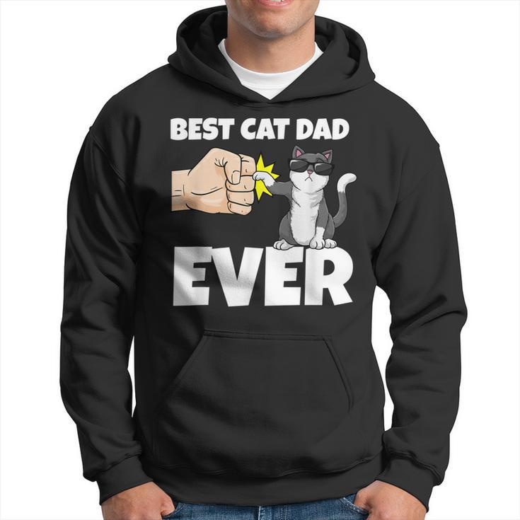 Best Cat Dad Ever I Cat Father Kitten Fist Bump Gift For Mens Hoodie