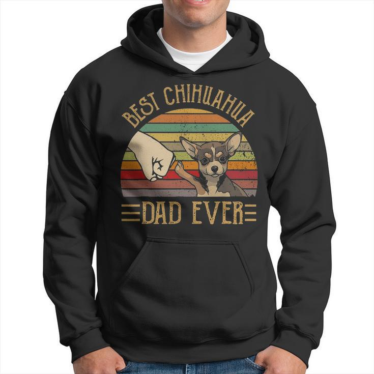 Best Chihuahua Dad Ever Retro Vintage Sunset V2 Hoodie