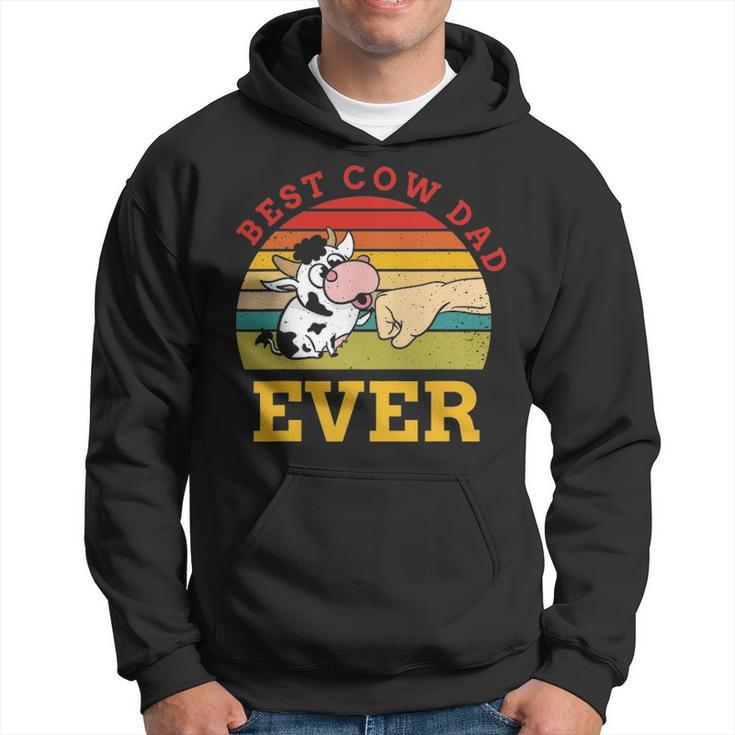 Best Cow Dad Ever Funny Cow Farmer Design Hoodie