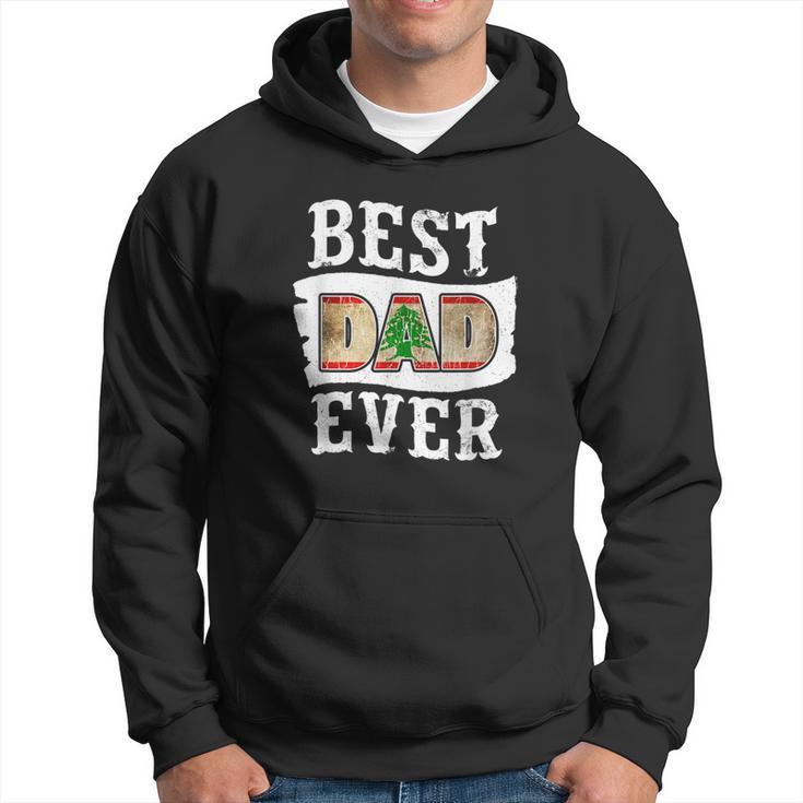 Best Dad Ever Fathers Day  Lebanese Flag Lebanon Gift For Mens Hoodie